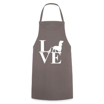 Teckel Dackel Amour - Tablier de cuisine - gris - Devant - AI Model Male 185 dark (185cm)