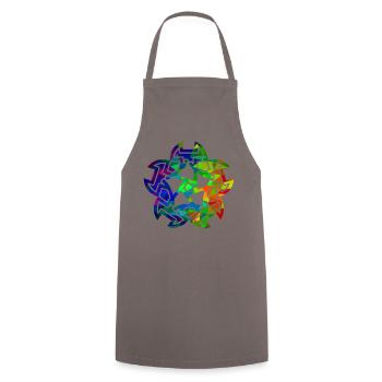 Celtic Ornament - Cooking Apron - grey - Front - AI Model Male 185 dark (185cm)