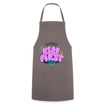 Funny UI/UX User Experience UX Designer - Cooking Apron - grey - Front - AI Model Male 185 dark (185cm)