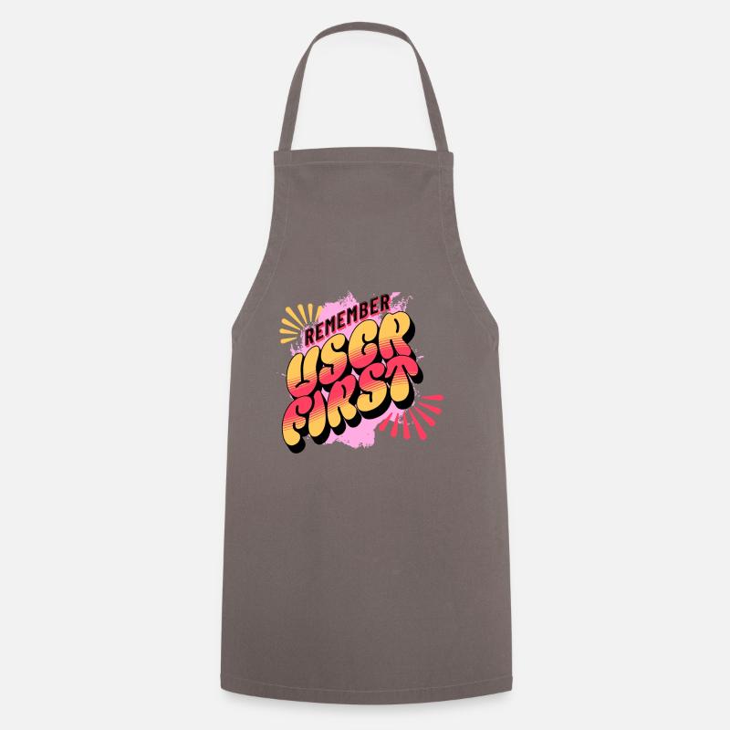 Funny UI/UX User Experience UX Designer - Cooking Apron - grey
