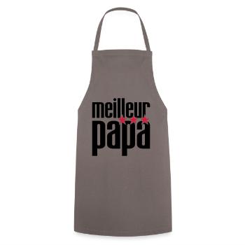 Meilleur Papa - Tablier de cuisine - gris - Devant - AI Model Male 185 dark (185cm)