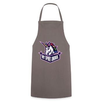 La licorne est mon animal spirituel - Tablier de cuisine - gris - Devant - AI Model Male 185 dark (185cm)