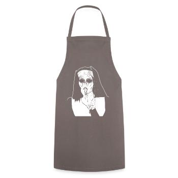 gruselige nonne geschenk shirt - Kochschürze - Grau - Vorne - AI Model Male 185 dark (185cm)