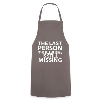 funny sayings - Cooking Apron - grey - Front - AI Model Male 185 dark (185cm)