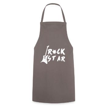 Rock star Gitarre Metal Rock n Roll Geschenkidee - Kochschürze - Grau - Vorne - AI Model Male 185 dark (185cm)