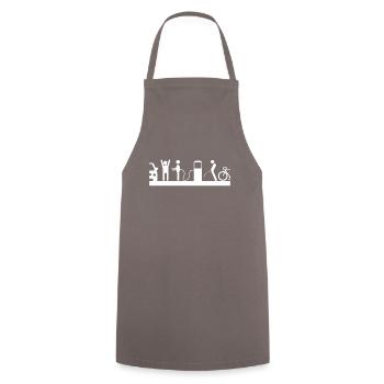 Funny bike car gas stations design gift - Cooking Apron - grey - Front - AI Model Male 185 dark (185cm)