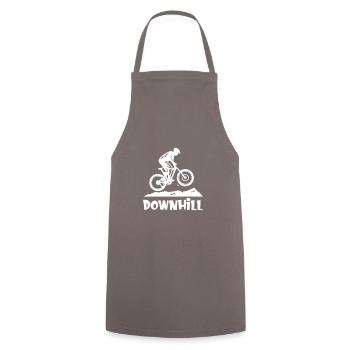 Vélo Downhill Mountain Bike Cadeau - Tablier de cuisine - gris - Devant - AI Model Male 185 dark (185cm)