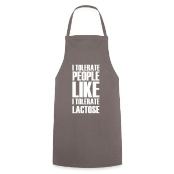 Intolérance au lactose Cadeau drôle disant - Tablier de cuisine - gris - Devant - AI Model Male 185 dark (185cm)