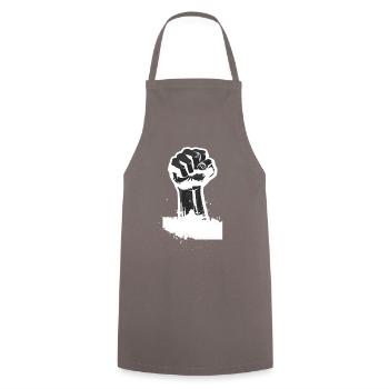Cadeau de poing de révolution - Tablier de cuisine - gris - Devant - AI Model Male 185 dark (185cm)
