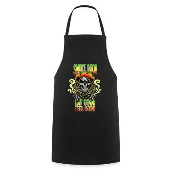 Weed Cannabis Marijuana Pot Geschenk - Kochschürze - Schwarz - Vorne - AI Model Male 185 dark (185cm)