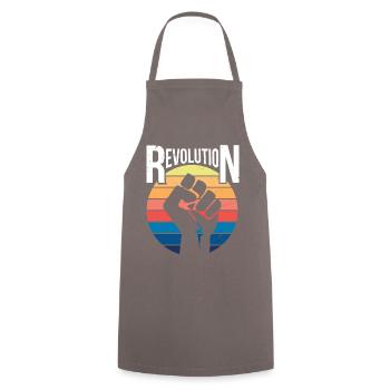 Revolution Retro Faust cadeau - Tablier de cuisine - gris - Devant - AI Model Male 185 dark (185cm)