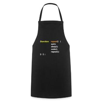 Code Eat Sleep Repeat Hacker IT Geschenk - Kochschürze - Schwarz - Vorne - AI Model Male 185 dark (185cm)