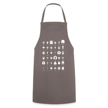 Animaux de la forêt empreinte collection cadeau - Tablier de cuisine - gris - Devant - AI Model Male 185 dark (185cm)