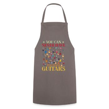 You can never have to many Guitars - Cooking Apron - grey - Front - AI Model Male 185 dark (185cm)