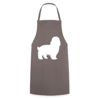 Chien bichon havanais - Tablier de cuisine - gris - Devant - AI Model Male 185 dark (185cm)