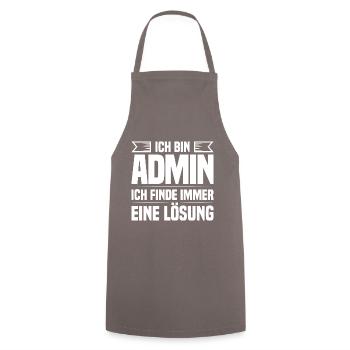 Administrator IT-ler Support Lösung Sysadmin Admin - Kochschürze - Grau - Vorne - AI Model Male 185 dark (185cm)