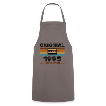 Original 1995 – Cassette rétro édition limitée - Tablier de cuisine - gris - Devant - AI Model Male 185 dark (185cm)