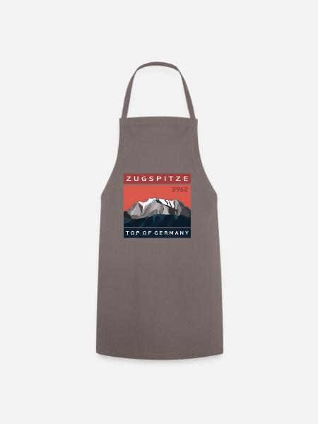 Zugspitze Garmisch Bayern Vintage Low Poly Gipfel - Kochschürze - Grau