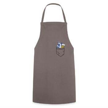 Ebbelwoi Spruch Lustig Äppler Apfelwein Frankfurt - Tablier de cuisine - gris - Devant - AI Model Male 185 dark (185cm)