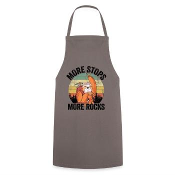 More Stops More Rocks Vintage Sunset Retro Sloth - Cooking Apron - grey - Front - AI Model Male 185 dark (185cm)
