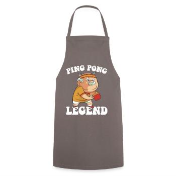Old butterfly hand outfit for table tennis players - Cooking Apron - grey - Front - AI Model Male 185 dark (185cm)
