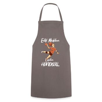 Handballspielerin Handball Ball Outfit Handballer - Kochschürze - Grau - Vorne - AI Model Male 185 dark (185cm)