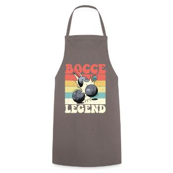 Bocce Legend Spruch Bocce Ball mit Jack Bocci - Kochschürze - Grau - Vorne - AI Model Male 185 dark (185cm)