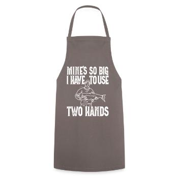 Des mines si grosses que je dois utiliser une perche à deux mains - Tablier de cuisine - gris - Devant - AI Model Male 185 dark (185cm)