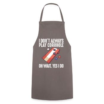 Jeu de Cornhole Tenue de trou de maïs avec Cornhole - Tablier de cuisine - gris - Devant - AI Model Male 185 dark (185cm)