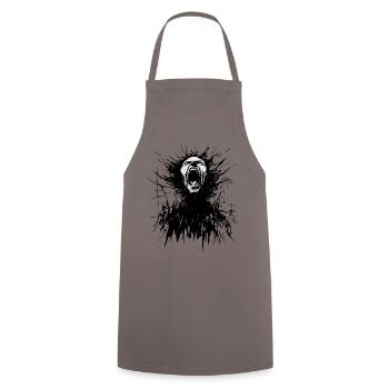 (En interne) Déchiré - Tablier de cuisine - gris - Devant - AI Model Male 185 dark (185cm)