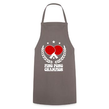 Ping Pong Champion Design Tennis de table et - Tablier de cuisine - gris - Devant - AI Model Male 185 dark (185cm)