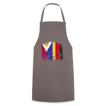 Drapeau de l’Allemagne des Philippines - Tablier de cuisine - gris - Devant - AI Model Male 185 dark (185cm)