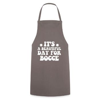 Bocce Quote Bocce Ball with Jack Bocci Game Bocce - Cooking Apron - grey - Front - AI Model Male 185 dark (185cm)
