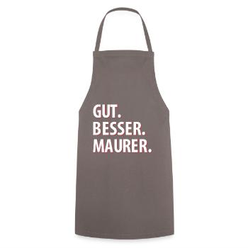 Gut Besser Maurer - Kochschürze - Grau - Vorne - AI Model Male 185 dark (185cm)