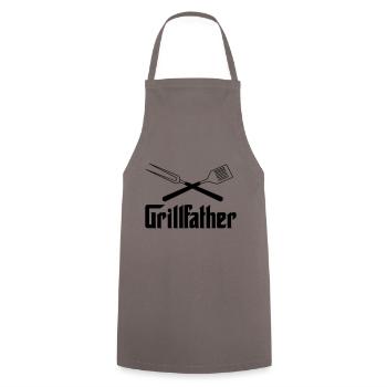 Grillades au barbecue - Tablier de cuisine - gris - Devant - AI Model Male 185 dark (185cm)