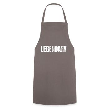 Bodybuilder Leg Day Barbell Strength Training - Cooking Apron - grey - Front - AI Model Male 185 dark (185cm)