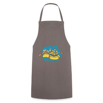 Tenue d’équipe de rafting pour les équipes de navigation de plaisance en montagne - Tablier de cuisine - gris - Devant - AI Model Male 185 dark (185cm)