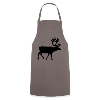Rentier [black] - Kochschürze - Grau - Vorne - AI Model Male 185 dark (185cm)