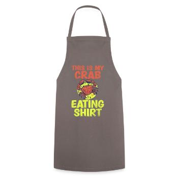 Voici mon texte mangeur de crabe avec du crabe rouge - Tablier de cuisine - gris - Devant - AI Model Male 185 dark (185cm)
