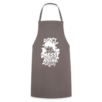 I Love Anime - Cooking Apron - grey - Front - AI Model Male 185 dark (185cm)
