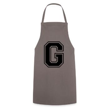 g - Kochschürze - Grau - Vorne - AI Model Male 185 dark (185cm)