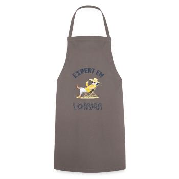 Expert en loisirs - Tablier de cuisine - gris - Devant - AI Model Male 185 dark (185cm)