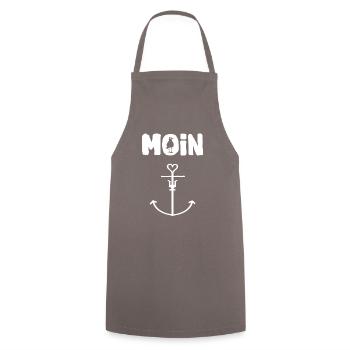 Anker Hamburg Hipster Meer Moin - Kochschürze - Grau - Vorne - AI Model Male 185 dark (185cm)