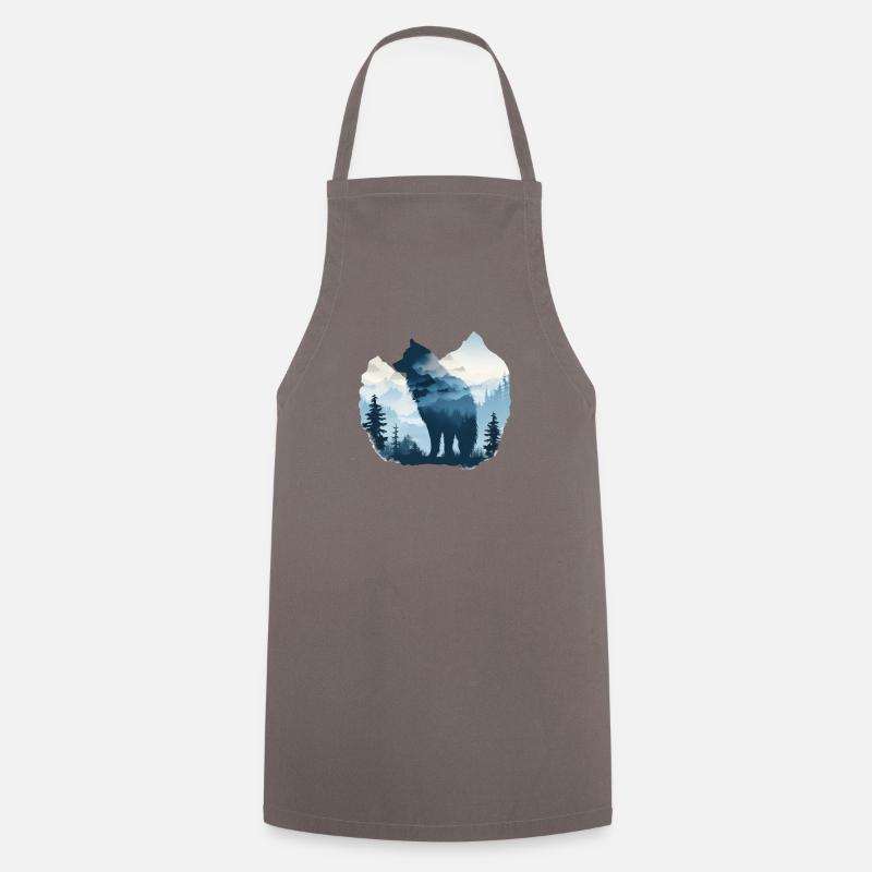 Montagne Eurasier | Les Eurasiens dans les montagnes - Tablier de cuisine - gris