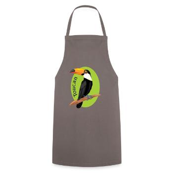 Toucan - Tablier de cuisine - gris - Devant - AI Model Male 185 dark (185cm)