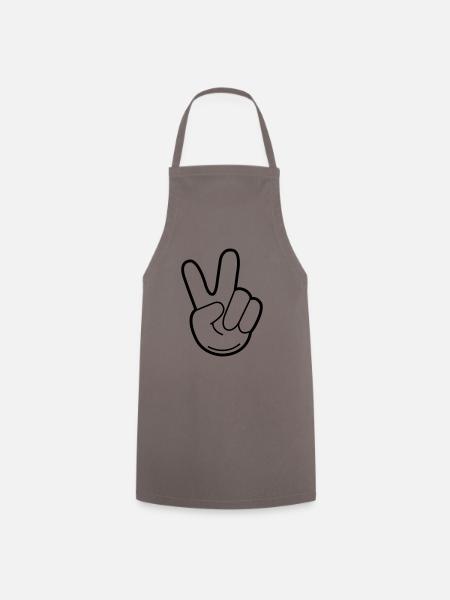 peace hand - Kochschürze - Grau