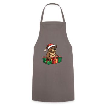 Bear Christmas Gifts - Cooking Apron - grey - Front - AI Model Male 185 dark (185cm)