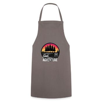 Cherchez l’aventure - Tablier de cuisine - gris - Devant - AI Model Male 185 dark (185cm)