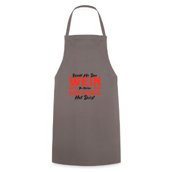 Wein Weinliebhaber Weintrinker Weinfest Geschenk - Kochschürze - Grau - Vorne - AI Model Male 185 dark (185cm)