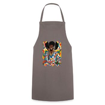 Beauté Afro Colorée - Tablier de cuisine - gris - Devant - AI Model Male 185 dark (185cm)